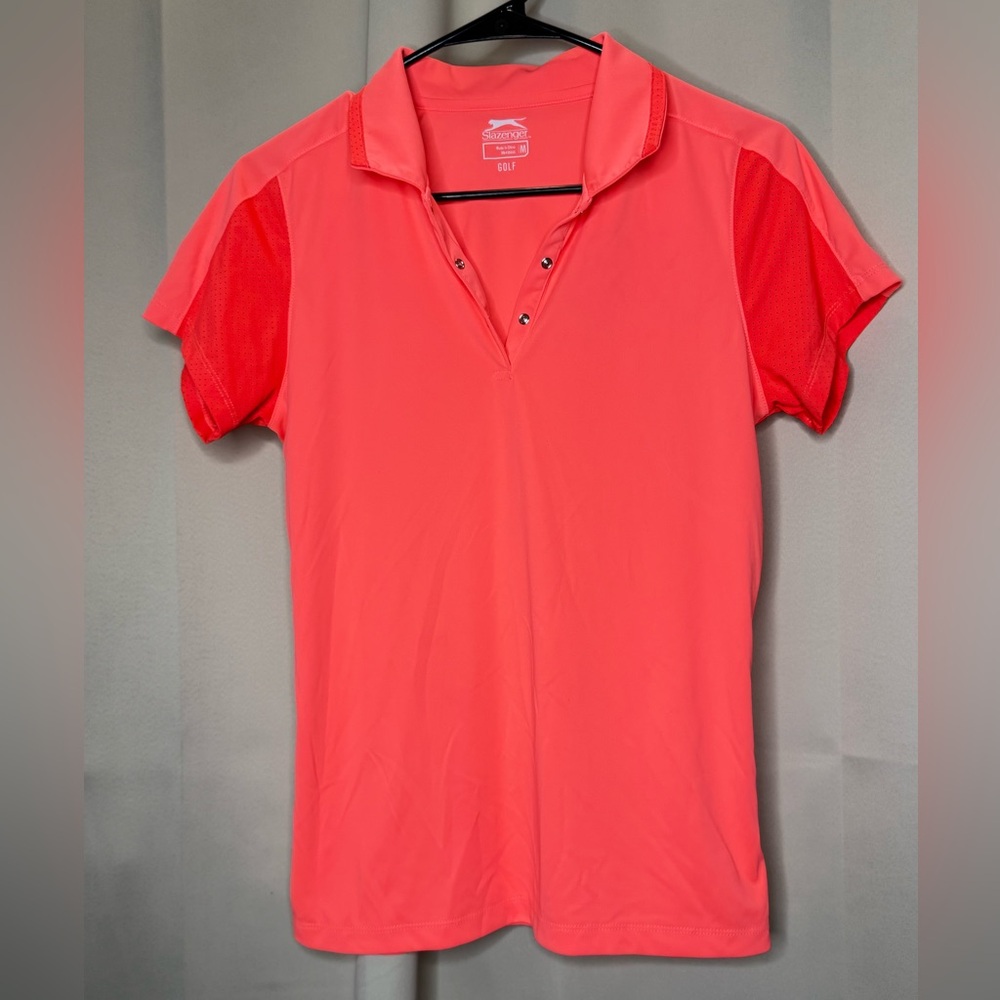 Slazenger Coral Pink Short Sleeve Golf Polo